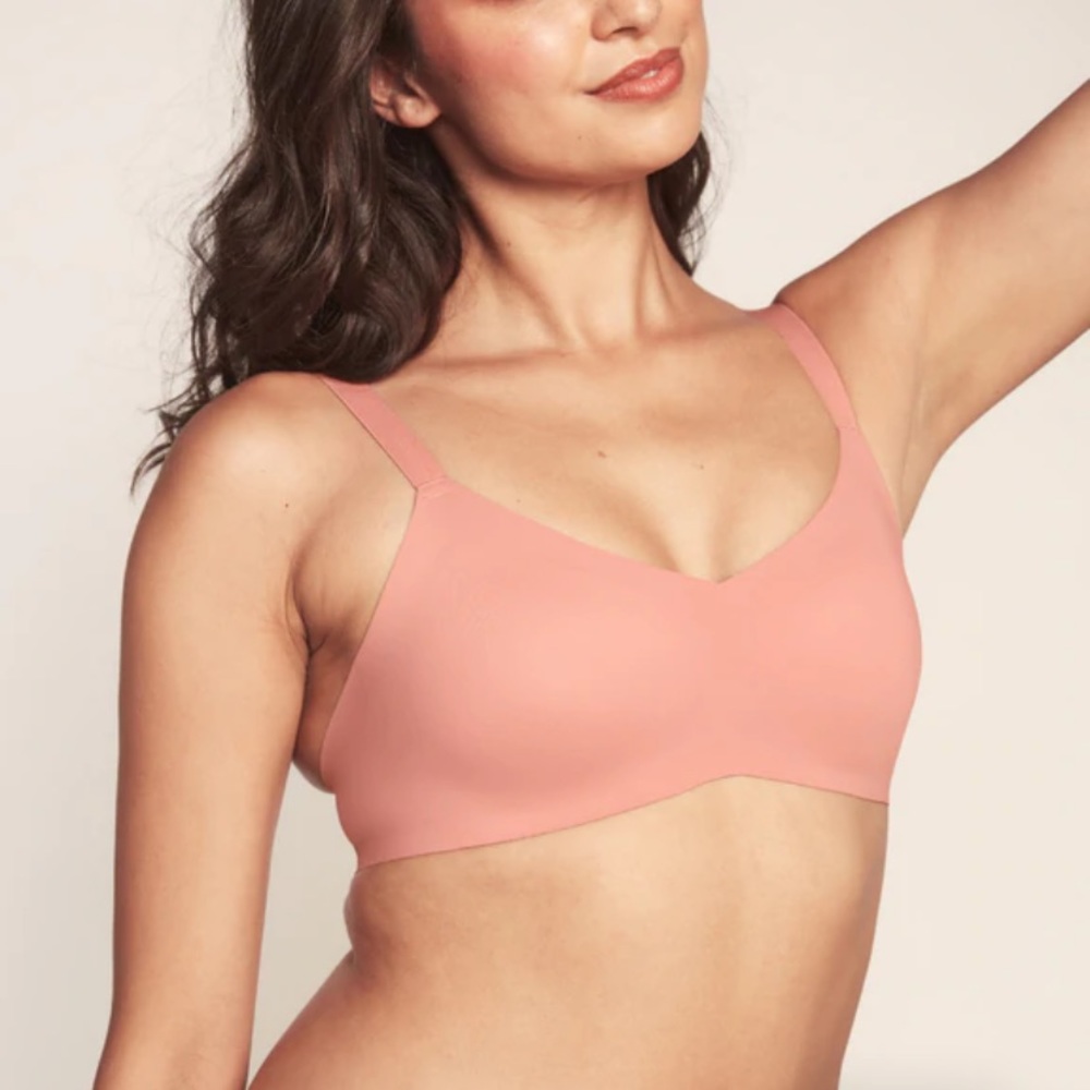 KNIX Padded V Thin Strap Bra, size 6 *pink ginger*